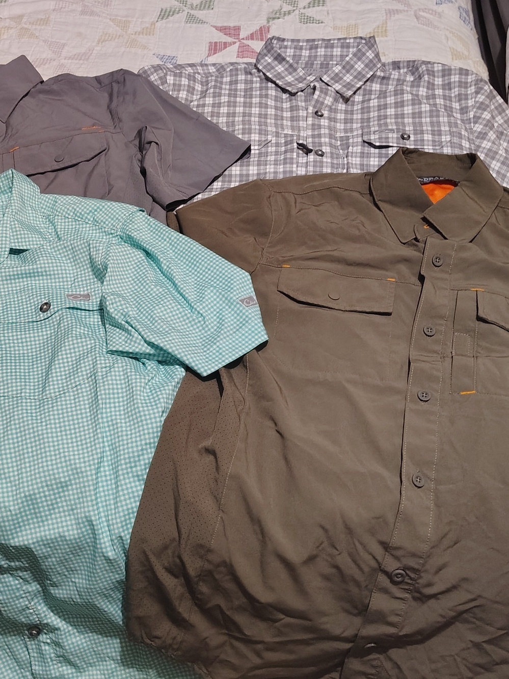 Drake Men's shirts....Bundle...all 4 shirts.Button Down Shirt with Chest Pockets